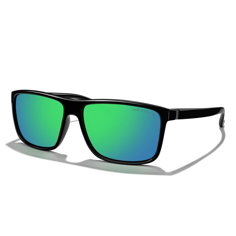 MERRY'S Rectangular Polarized Sports Sunglasses for Men Women Cycling Driving Fishing UV400 Protection S8225 - Image 1